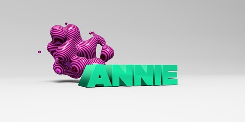 Fototapeta premium ANNIE - 3D rendered colorful headline illustration. Can be used for an online banner ad or a print postcard.