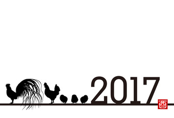 酉　鶏　年賀状　背景 © J BOY