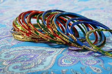 Multi-coloured bangles