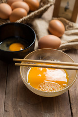 Fresh eggs.