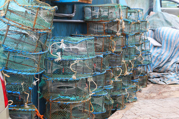 Fishing cages stack up