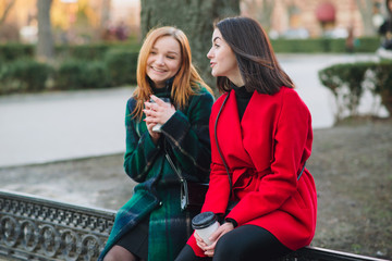 Two girls with gadget