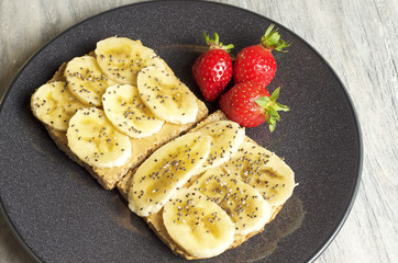 Peanut butter and banana sandwich 