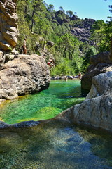 river canyon on Corsica