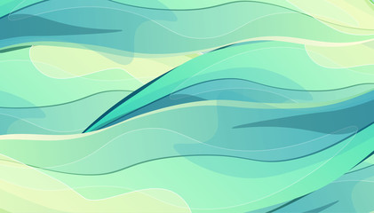 Obraz premium Vector green nature artistic plants color background