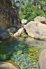 Fototapeta na wymiar river canyon on Corsica