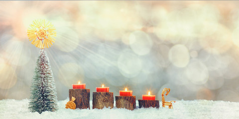 Christmas Tree, Candles, Advent