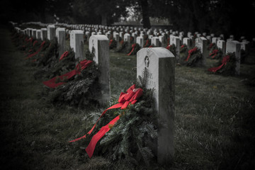 Christmas at Gettysburg National cemetery - obrazy, fototapety, plakaty