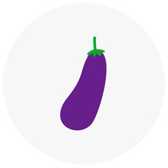 Eggplant icon in trendy flat style isolated on color background. Vegetables symbol for your design, logo, UI. Vector illustration, EPS10.