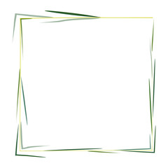 рамка из ивовых веток на белом фоне, векторная иллюстрация