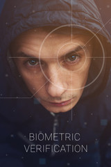 Biometric verification man face recognition