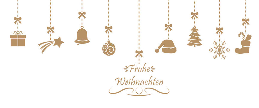 Frohe Weihnachten - Golden