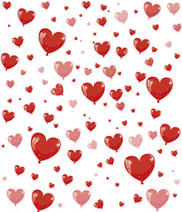 vector background with red hearts