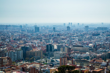 Barcelona cityscape skyline in Barcelona, Catalonia, Spain