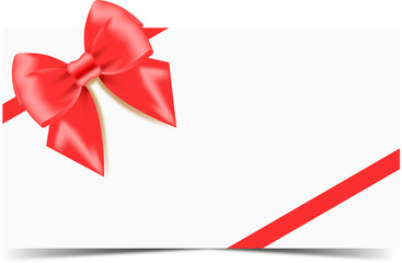 Gift card with red bow
