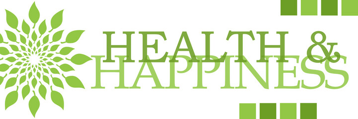 Health And Happiness Green Leaves Circular Horizontal 