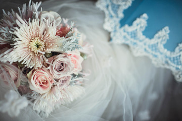 Fototapeta premium perfect bouquet of flowers prepared for the bride