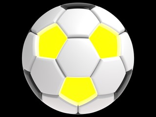 Fototapeta premium Soccer ball. 3D illustration. 3D CG. High resolution.