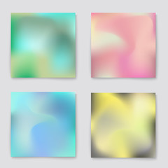 Fototapeta na wymiar Fluid light colors backgrounds set