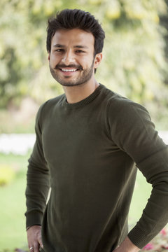 India, Smiley Man Standing With Hands On Hips