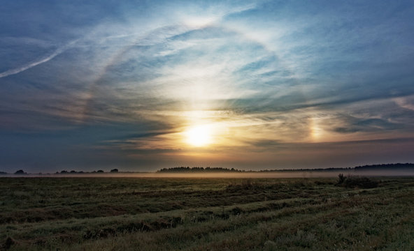 Dawn in the Belarusian Polesye