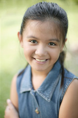 Young girl smiling, portrait