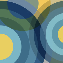 Abstract background with circles in retro colors