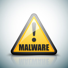 Malware Attention Hazard sign