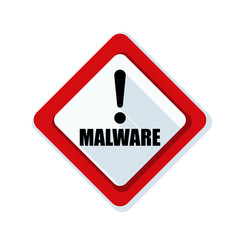 Malware Attention Hazard sign