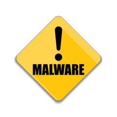 Malware Attention Hazard sign
