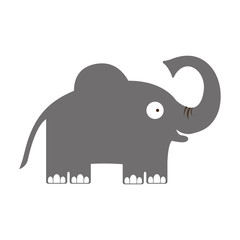 elephant cartoon animal icon image vector illustration design 