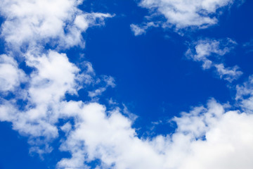 Obraz premium Blue sky with clouds.