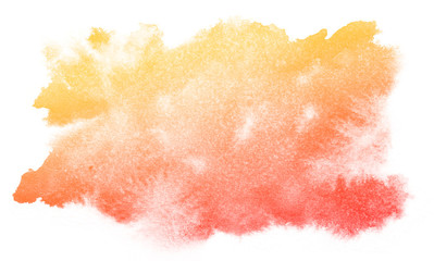 Abstract red watercolor on white background.This is watercolor splash.It is drawn by hand.
