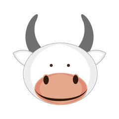 cow cartoon animal icon image vector illustration design 