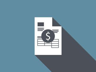 Invoice in flat style
