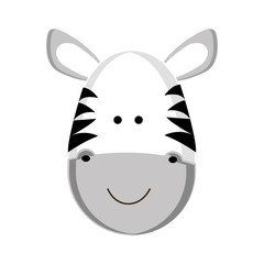 zebra cartoon animal icon image vector illustration design 