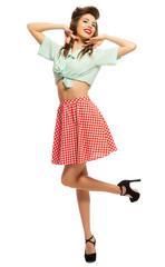 Pinup portrait of young woman