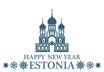 Obraz premium Happy New Year Estonia