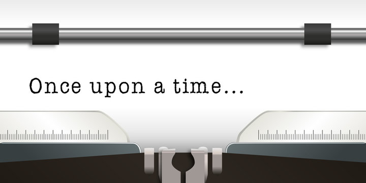 Machine à écrire - écrivain - Once upon a time