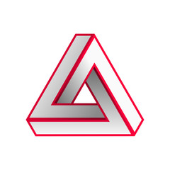Abstract impossible triangle. Vector Illustration