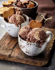 cup of chocolate ice cream