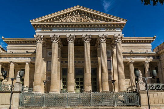 Court house, or Palais de Justice (1846). Nimes, France.