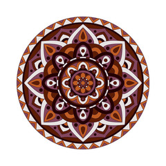 Abstract design black white element. Round mandala in vector. Graphic template for your design. Circular pattern.