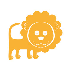 lion animal cartoon icon image vector illustration design 