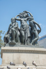 Bronze statue in Catalonia Square- Barcelona  - Spain