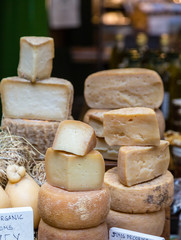 Pecorino Cheese in Market