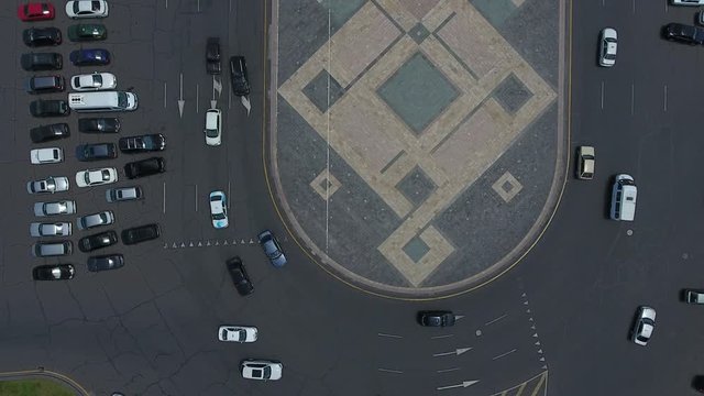 Republic Square in Yerevan Armenia Aerial Footage