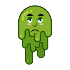Sad snot. Sad emotion snivel. Big green wad of mucus booger