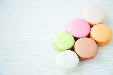 Colourful tasty macaroons