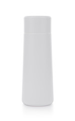 Plastic white Bottle on white background